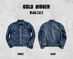 Gold Digger Indigo Dyed Type II Horsehide Jacket