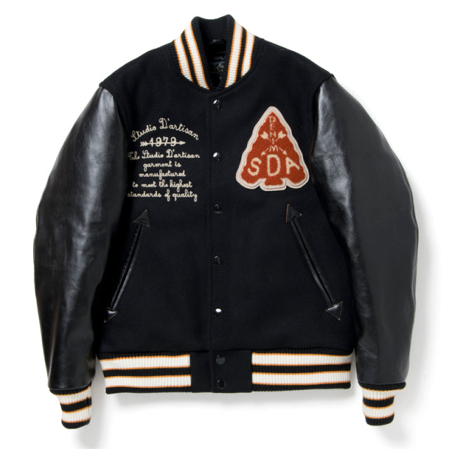 Pre-Order - Kiryu Sukajan Stadium Jacket in Black - Tempo