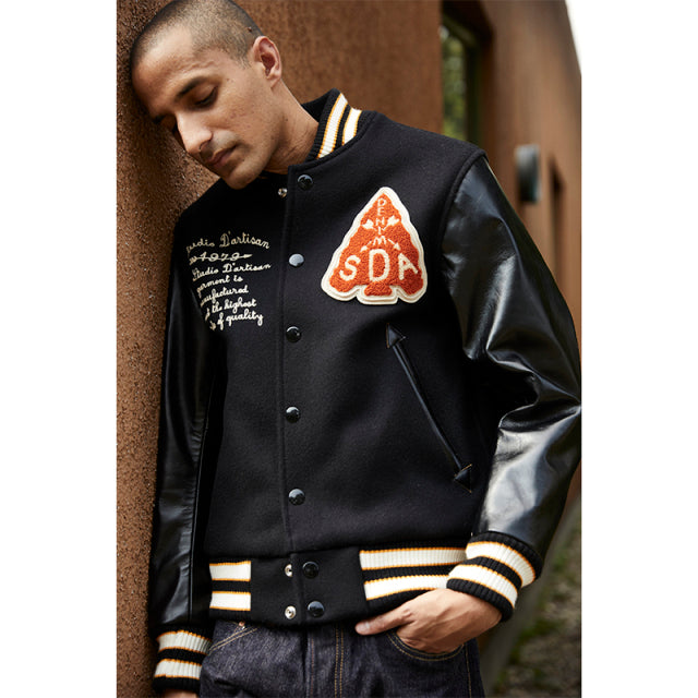 Pre-Order - Kiryu Sukajan Stadium Jacket in Black - Tempo