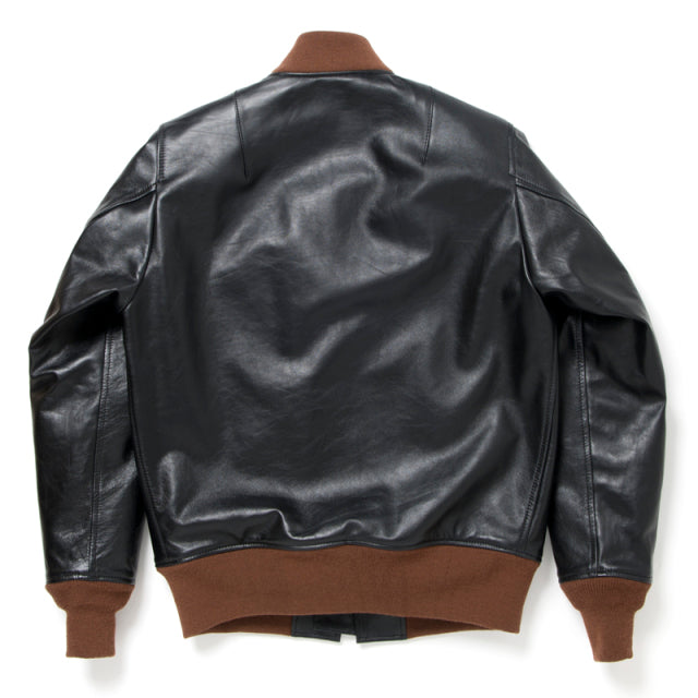 Pre-Order: MA-1 Flight Jacket in Black - Oil Soft Horse Leather - Tempo