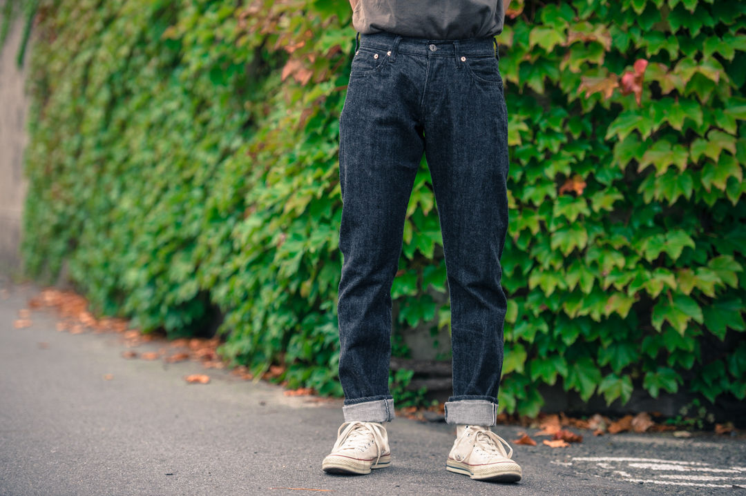 13oz Slim 50's Black Selvedge Jean - One Washed - Tempo