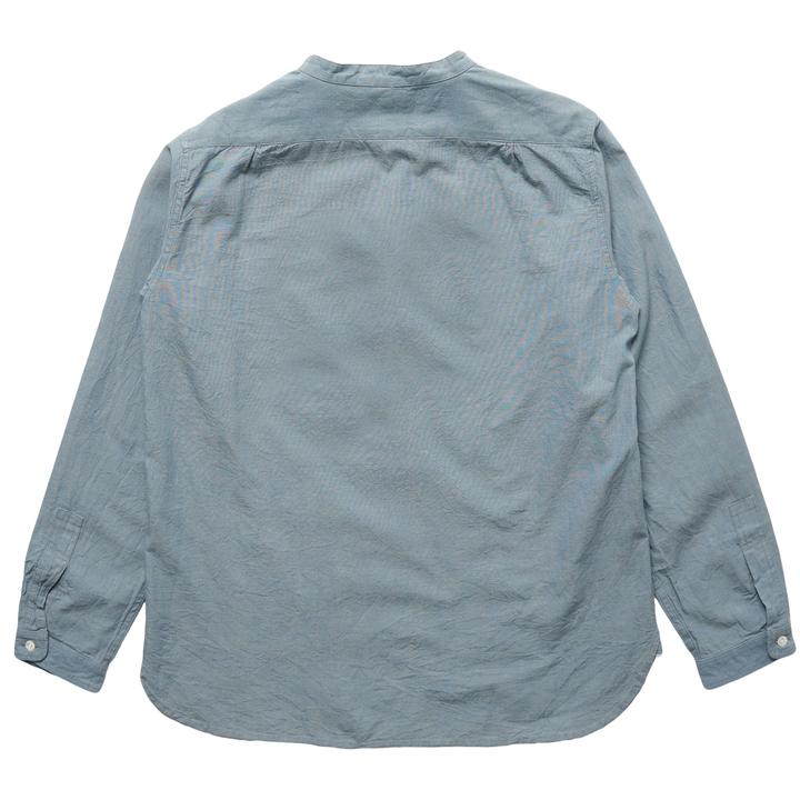 4900 - Round Collar Chambray Shirt - Blue - Tempo