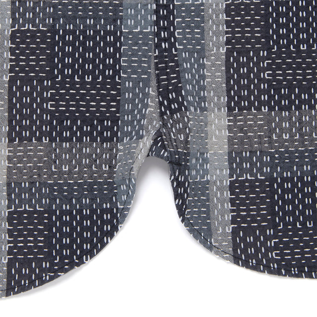 Noragi Sashiko Long Sleeve Shirt in Black - Tempo