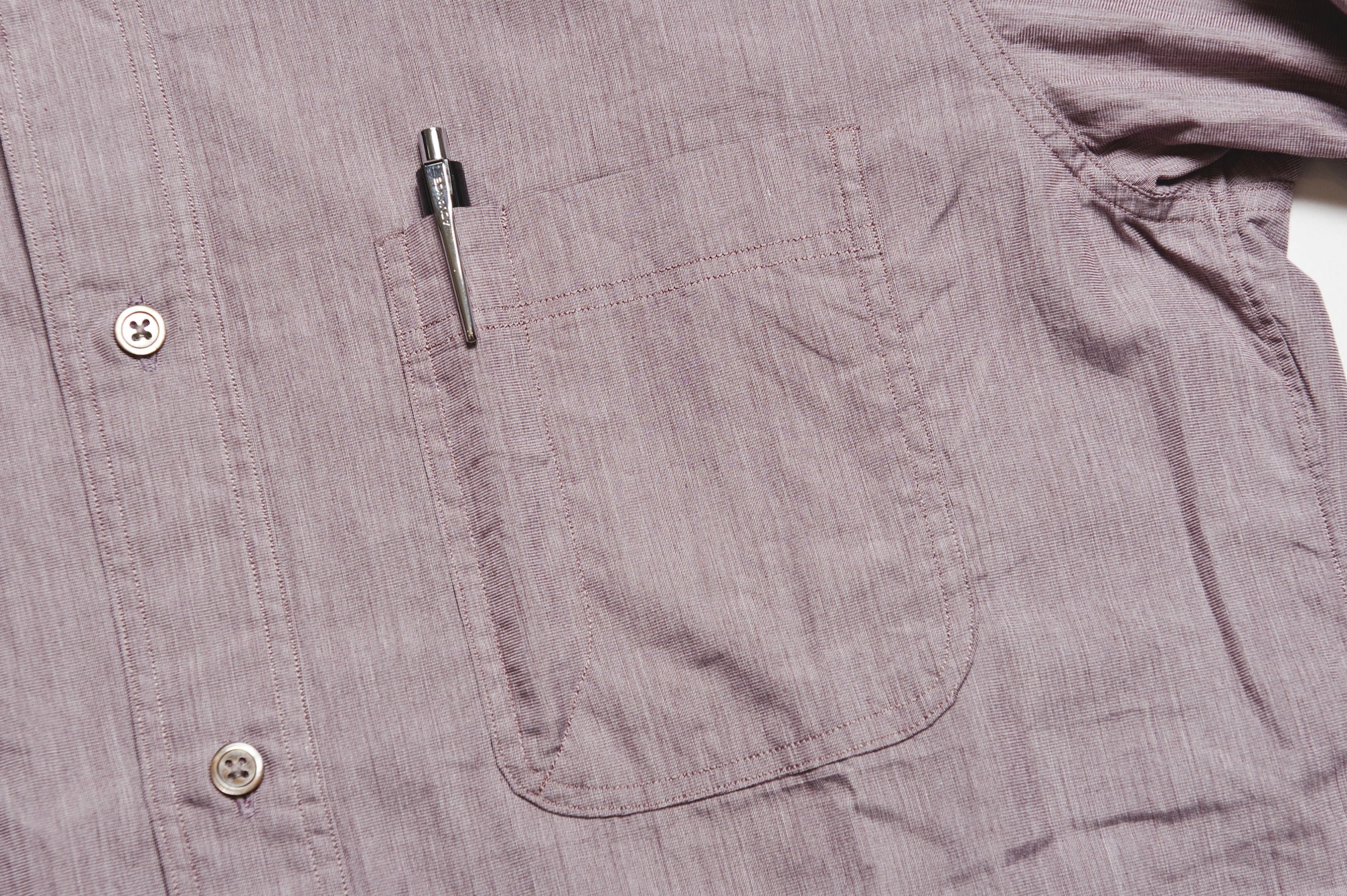 "Livingstone" Cotton Shirt in Burgundy - Tempo