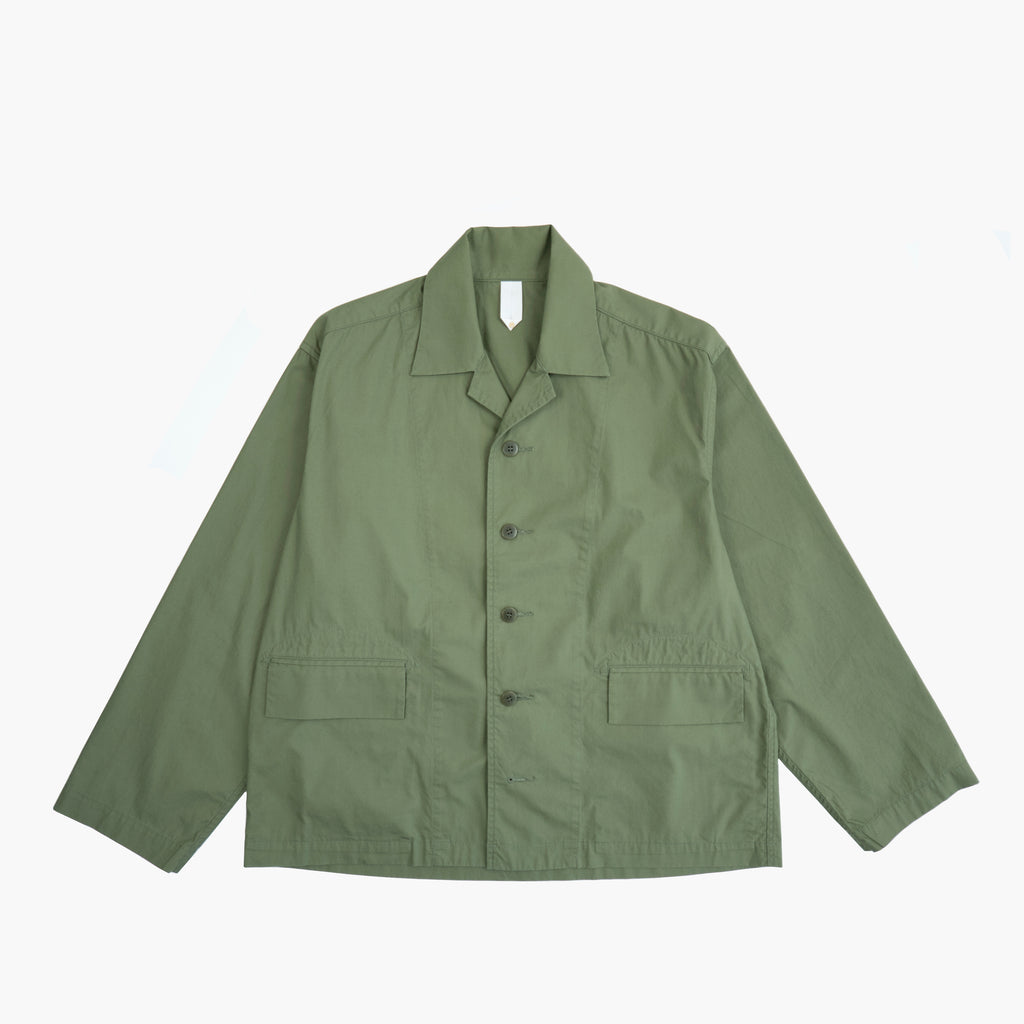 "Spring Pearson" Cotton Jacket in Olive Drab - Tempo