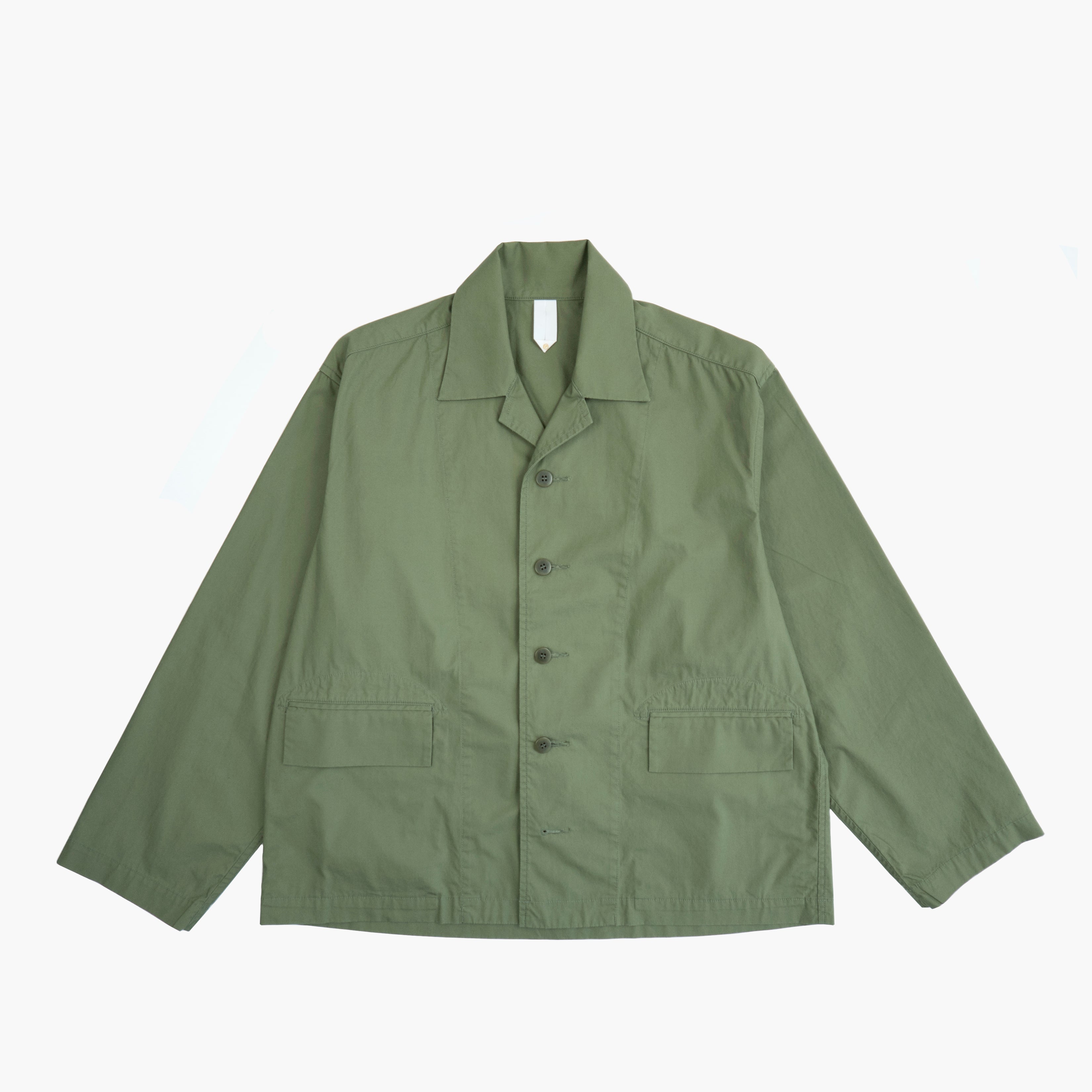 "Spring Pearson" Cotton Jacket in Olive Drab - Tempo