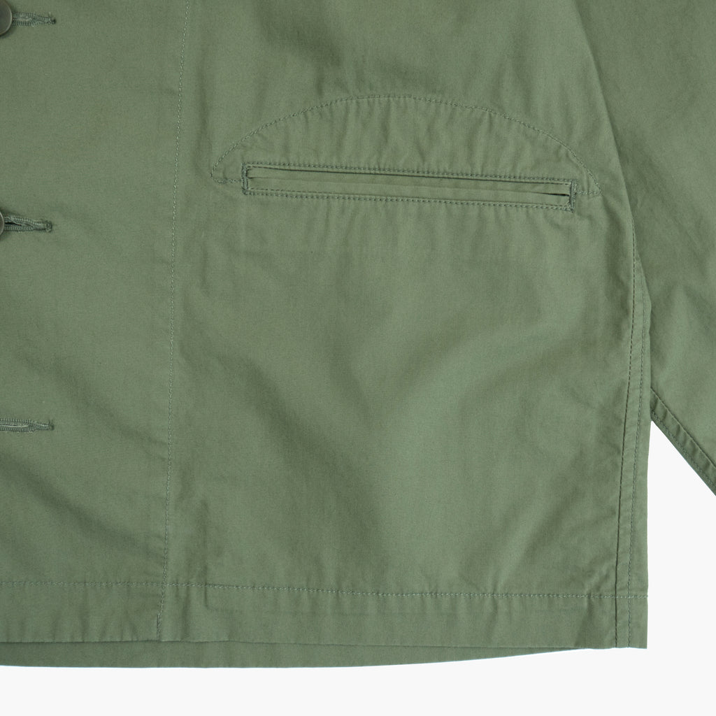 "Spring Pearson" Cotton Jacket in Olive Drab - Tempo