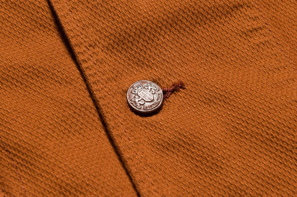 “Birmingham" Cotton Sashiko Coverall Jacket in Brick Overdye - Tempo