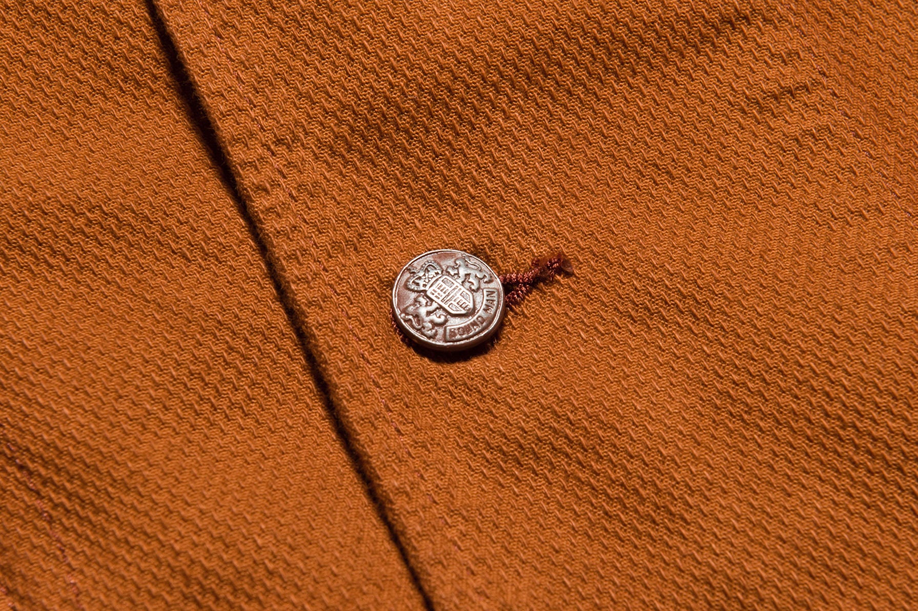 “Birmingham" Cotton Sashiko Coverall Jacket in Brick Overdye - Tempo