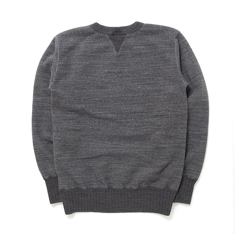 Suvin-Gold Tsuriami Loopwheel Sweatshirt in Heather Black - Tempo