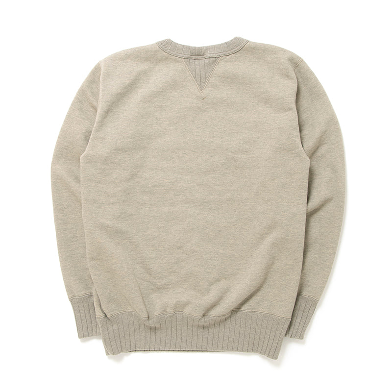 Suvin-Gold Tsuriami Loopwheel Sweatshirt in Heather Grey - Tempo
