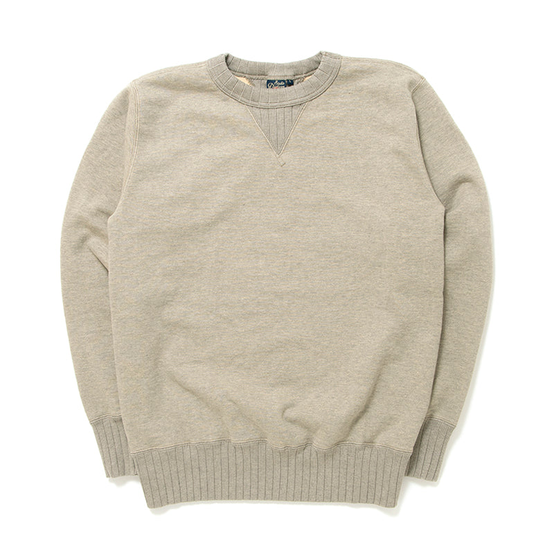 Suvin-Gold Tsuriami Loopwheel Sweatshirt in Heather Grey - Tempo