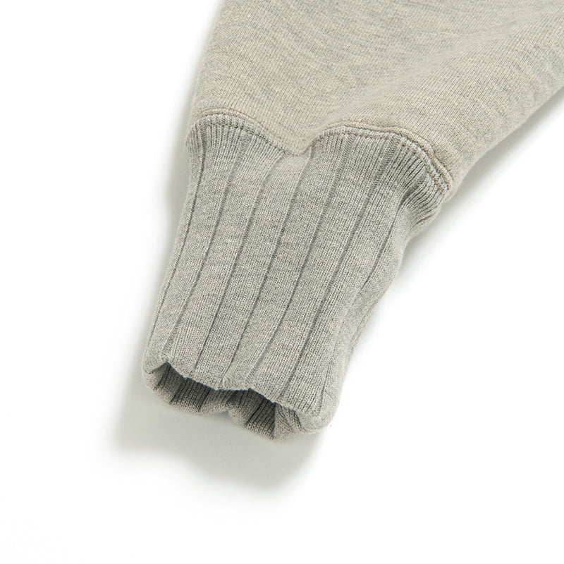 Suvin-Gold Tsuriami Loopwheel Sweatshirt in Heather Grey - Tempo