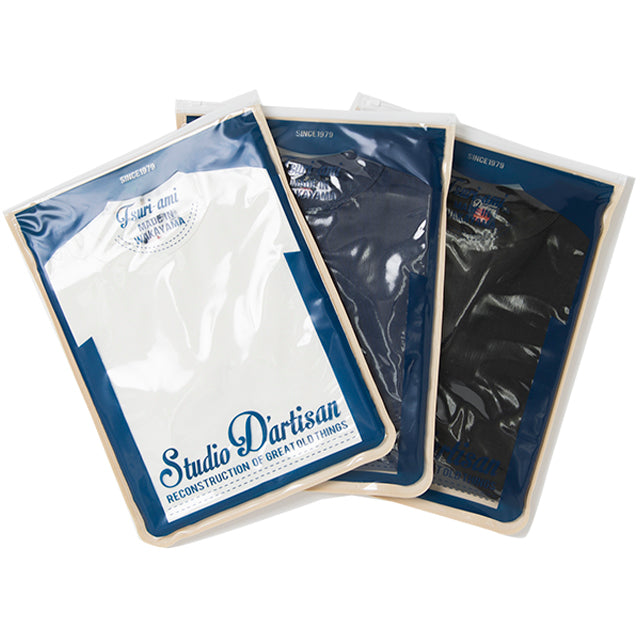 Tsuri-Ami Loop Wheel Zip Pack Tee in White - Tempo