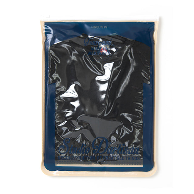 Tsuri-Ami Loop Wheel Zip Pack T-Shirt in Black - Tempo