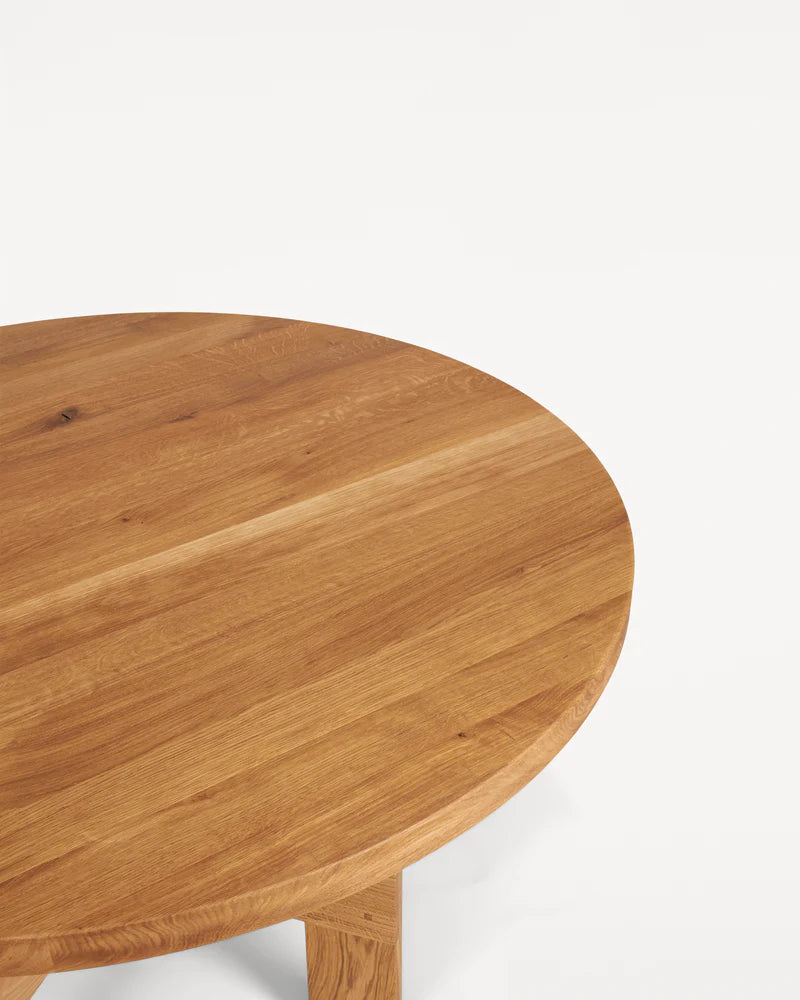 FARMHOUSE TRESTLE TABLE | OAK | 120 Ø ROUND - Tempo