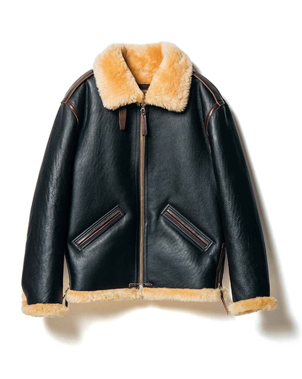 Colomer Mouton in Black x Brown (Type B-6) Jacket - Tempo