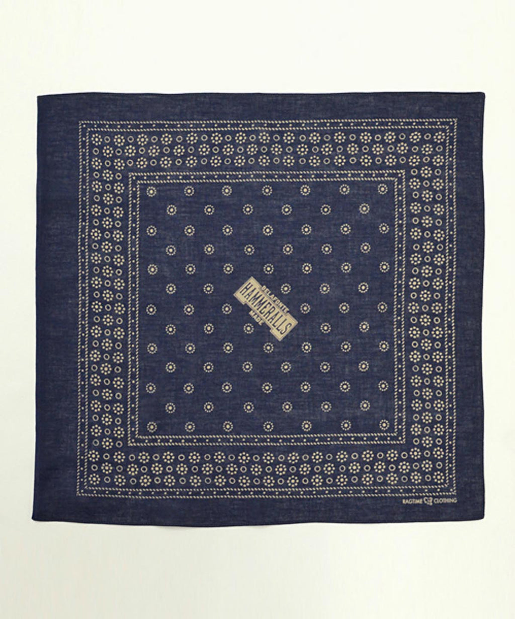 Ragtime Hammeralls Selvedge Loop Bandana - Dark Navy - Tempo