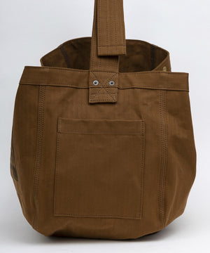 Ragtime Herringbone Newspaper Bag in Brown - Tempo