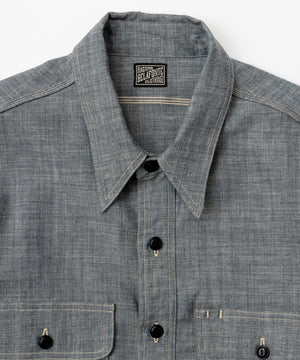 Ragtime Triple Stitch Selvedge Chambray in Blue