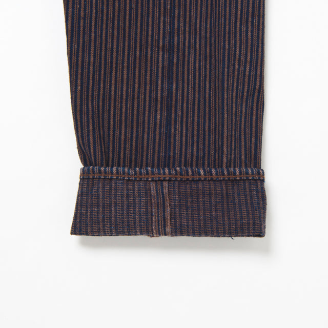 14oz Kakishibu Denim Hickory Jeans - High Rise Tapered - Tempo