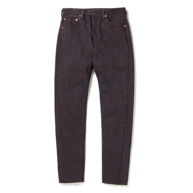 14oz Kakishibu Denim Hickory Jeans - High Rise Tapered - Tempo