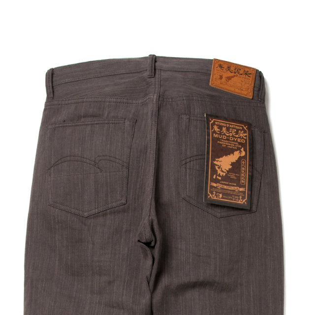 Amami Dorozome Mud Dyed High Rise Tapered 14oz Selvedge Jeans - OW - Tempo