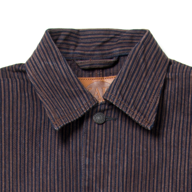 14oz Kakishibu Denim Hickory Chore Jacket - Tempo