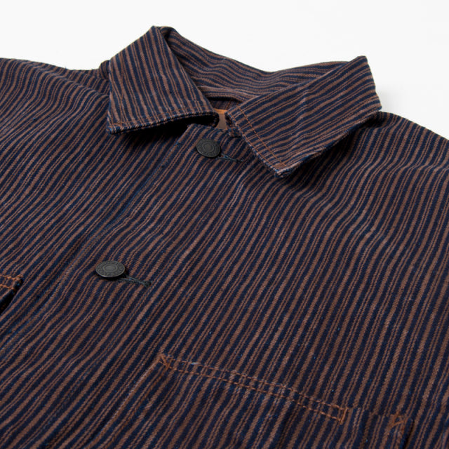 14oz Kakishibu Denim Hickory Chore Jacket - Tempo