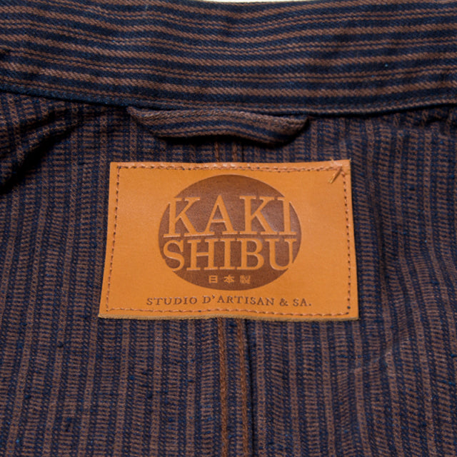 14oz Kakishibu Denim Hickory Chore Jacket