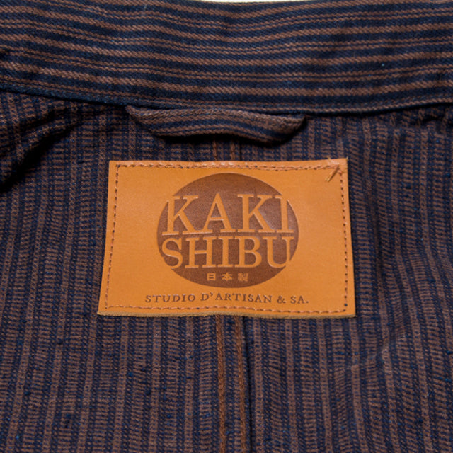 14oz Kakishibu Denim Hickory Chore Jacket - Tempo