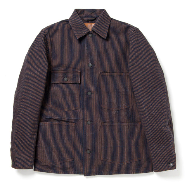 14oz Kakishibu Denim Hickory Chore Jacket - Tempo