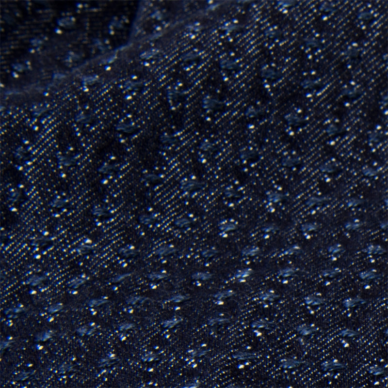 Coming Soon: 15.5oz Sashiko Jacquard Weave Type II Denim Jacket in Indigo - OW