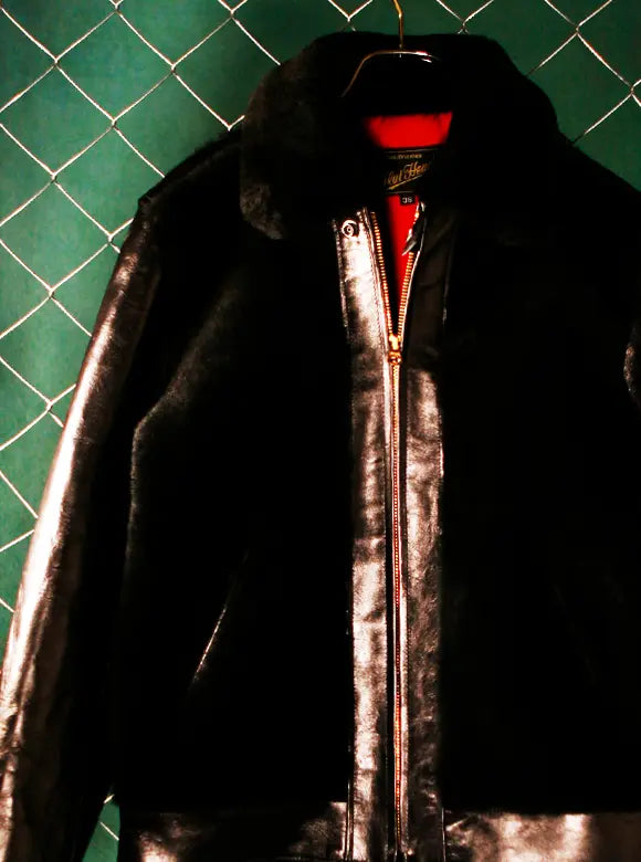 GRIZZLY Shinki Hikaku Veg Tanned Teacore Horsehide & UK Mouton - Black FN-MJ-002 - Tempo