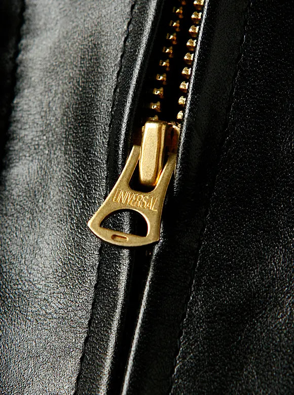 GRIZZLY Shinki Hikaku Veg Tanned Teacore Horsehide & UK Mouton - Black FN-MJ-002 - Tempo