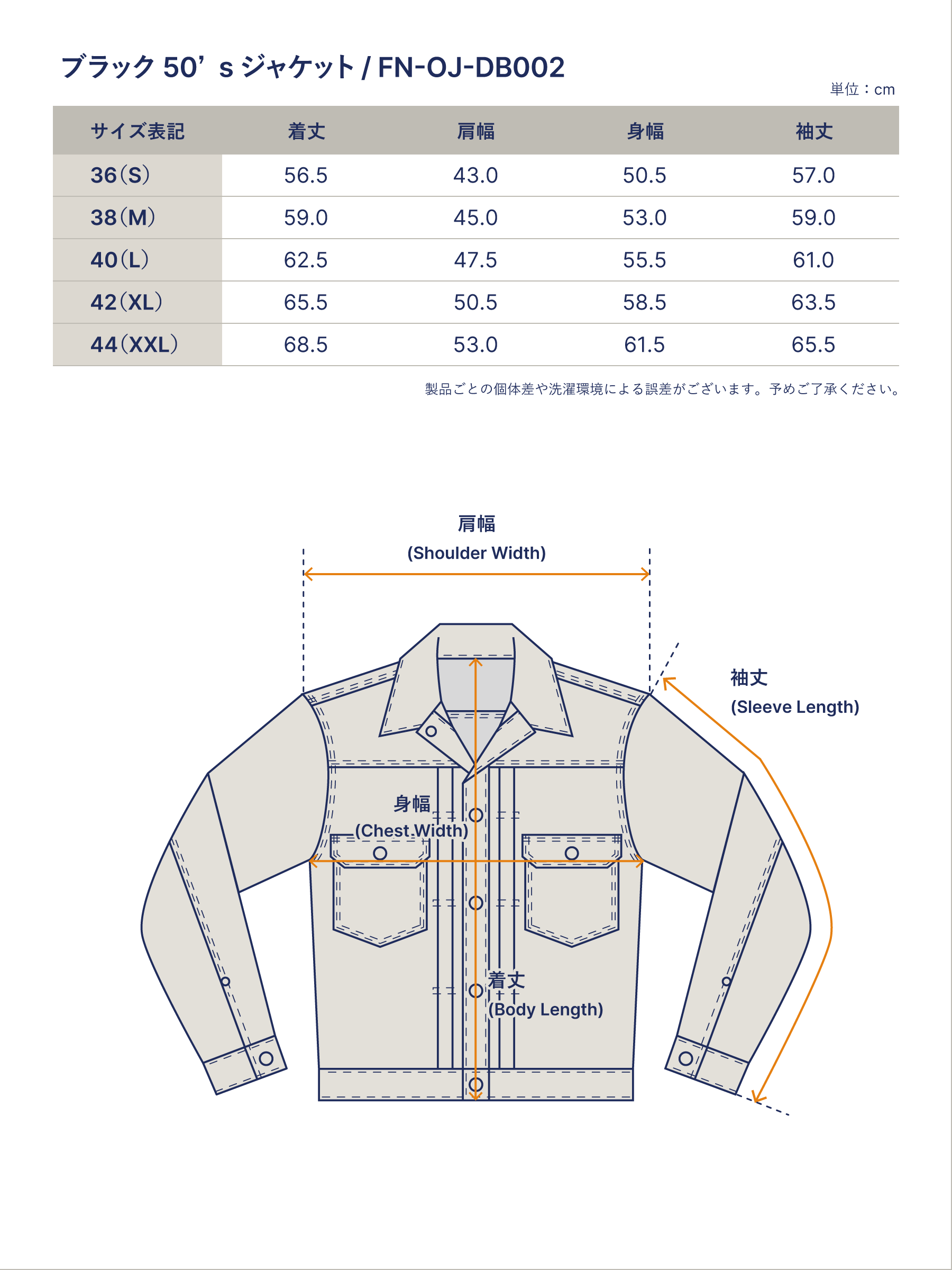 14.5oz Selvedge Denim 1950's Type II Jacket en Noir FN-OJ-DB002