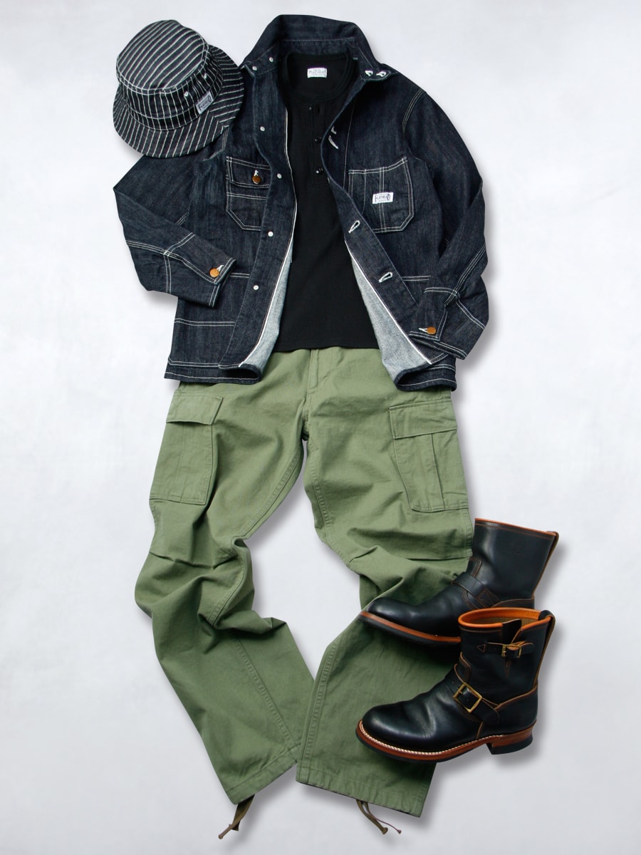 10oz Selvedge Indigo Denim Coverall FN-OJ-DC001 - Tempo