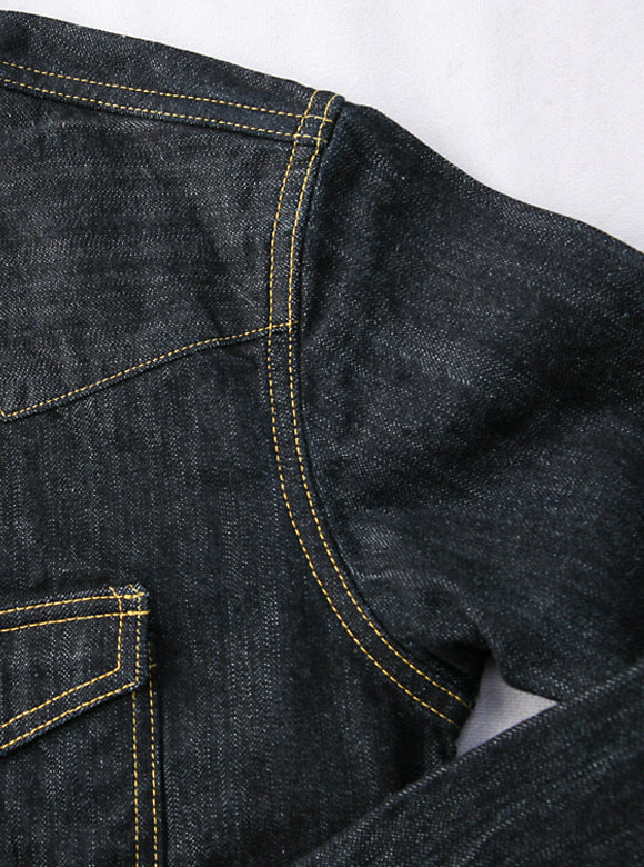 DC4 - THE FLAT HEAD - 10oz Selvedge Denim - Natural Mother of Pearl Snaps - Western  Shirt