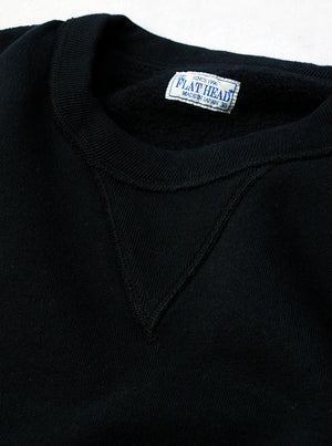 Tsuriami Loopwheel Crew Neck Sweatshirt in Black FN-SWC-211
