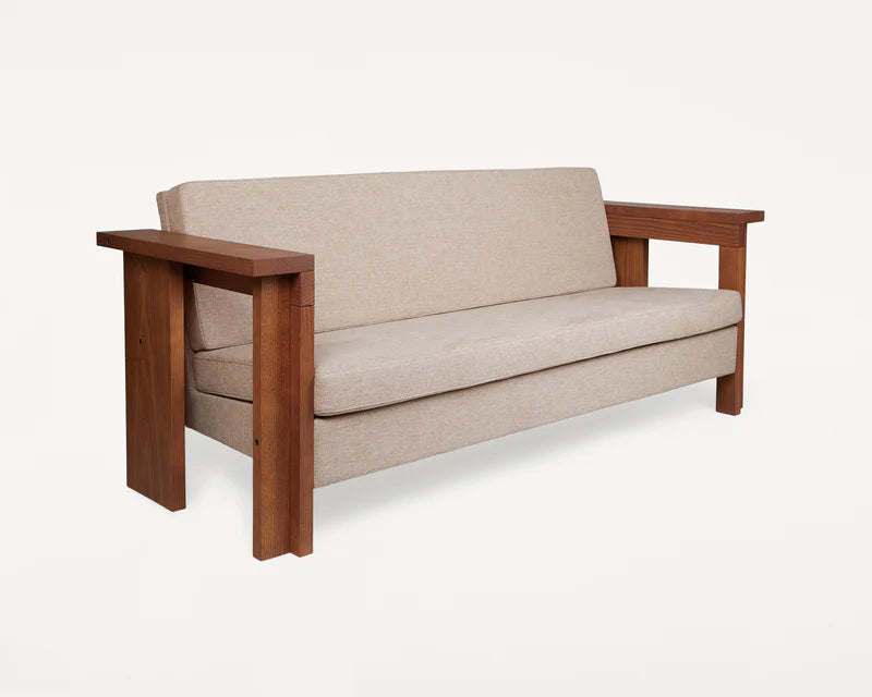 SYMMETRY COUCH | ASH WOOD / OAT FABRIC - Tempo
