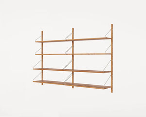 SHELF LIBRARY DOUBLE SECTION | NATURAL OAK | H1148 / W80