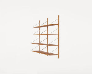 SHELF LIBRARY DOUBLE SECTION | NATURAL OAK | H1148 / W80