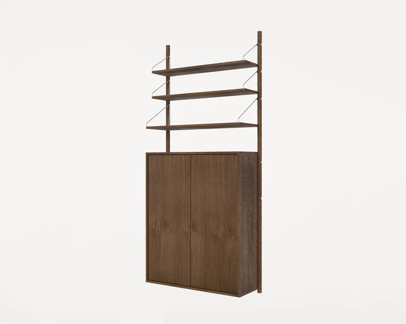 SHELF LIBRARY LARGE CABINET SECTION | DARK OAK | H1852 / W80 - Tempo