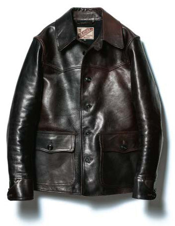 Hand-Dyed Horsehide Car Coat in Black (HNC-82) - Tempo