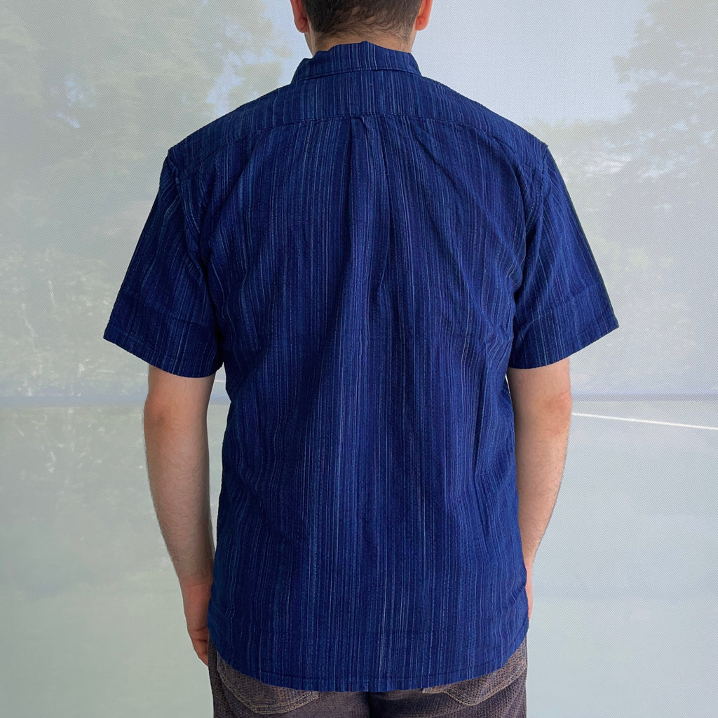 Shijira Kasuri Shirt in Indigo Dobby - Tempo