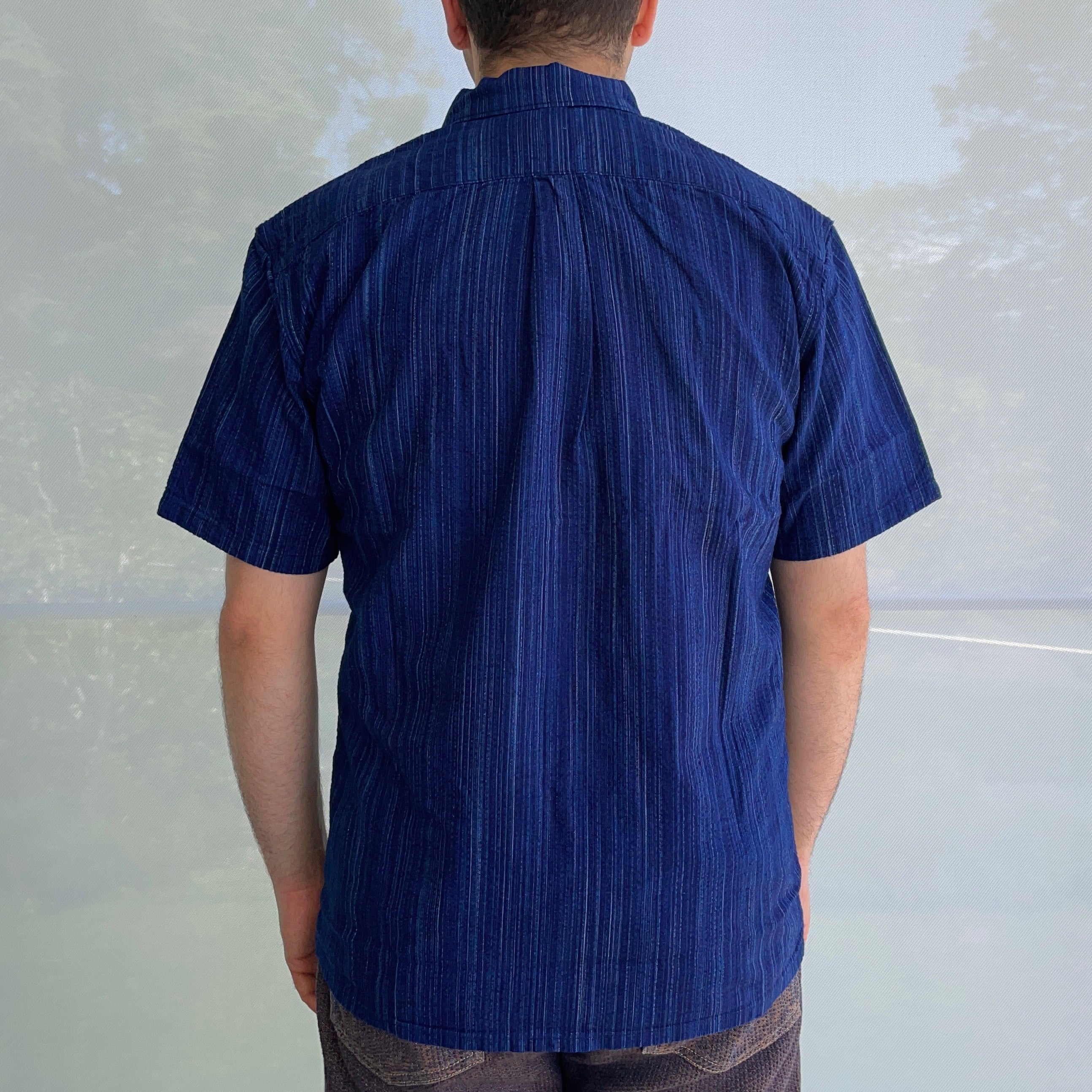 Shijira Kasuri Shirt in Indigo Dobby - Tempo
