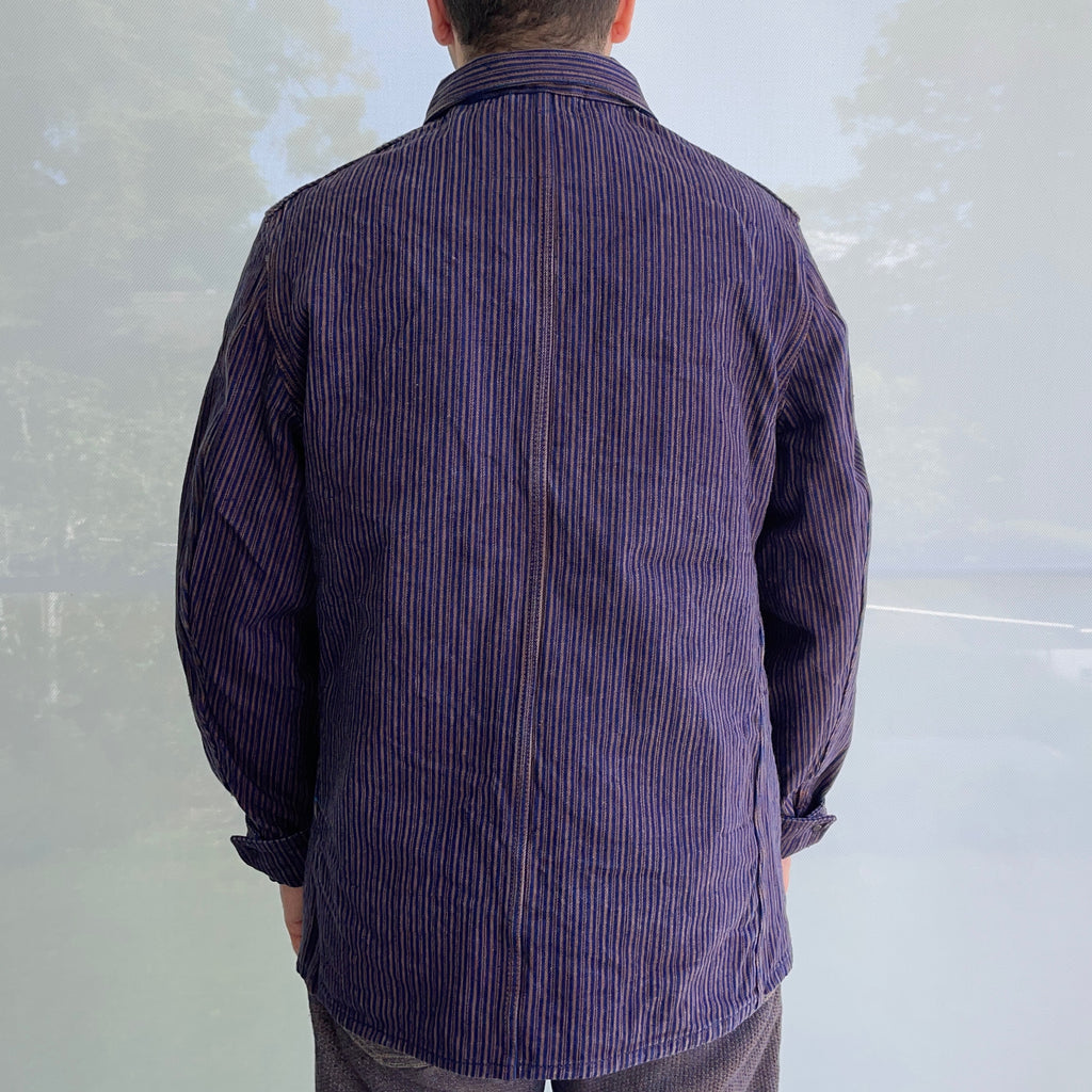 14oz Kakishibu Denim Hickory Chore Jacket - Tempo