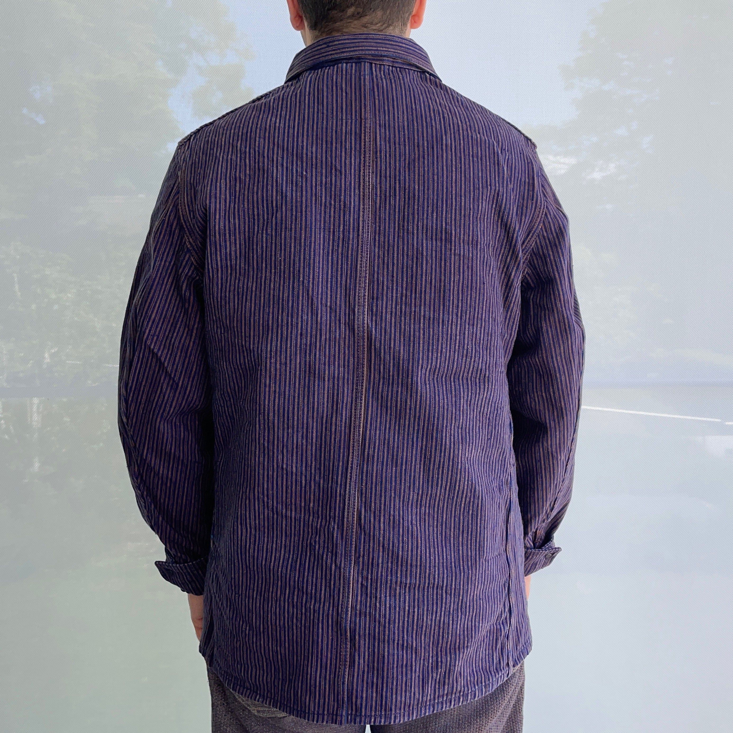 14oz Kakishibu Denim Hickory Chore Jacket - Tempo