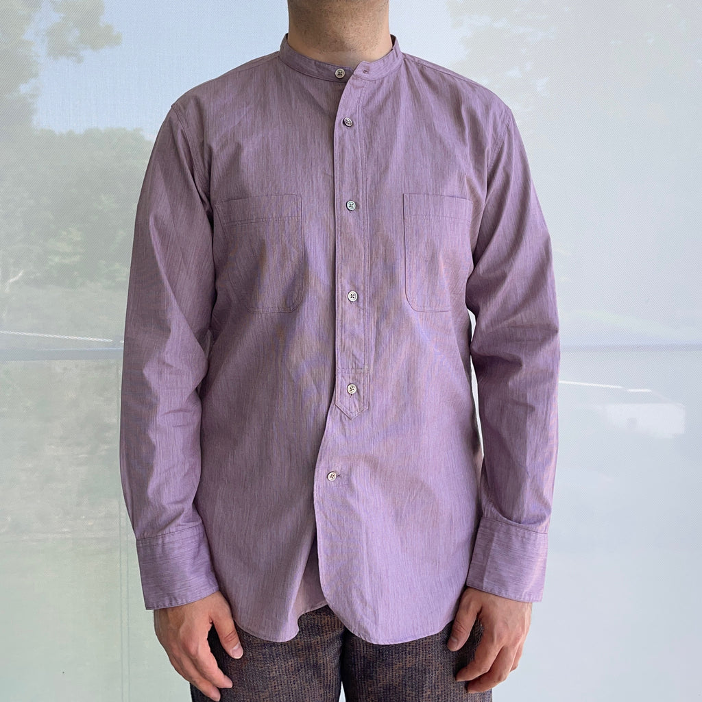 "Livingstone" Cotton Shirt in Burgundy - Tempo