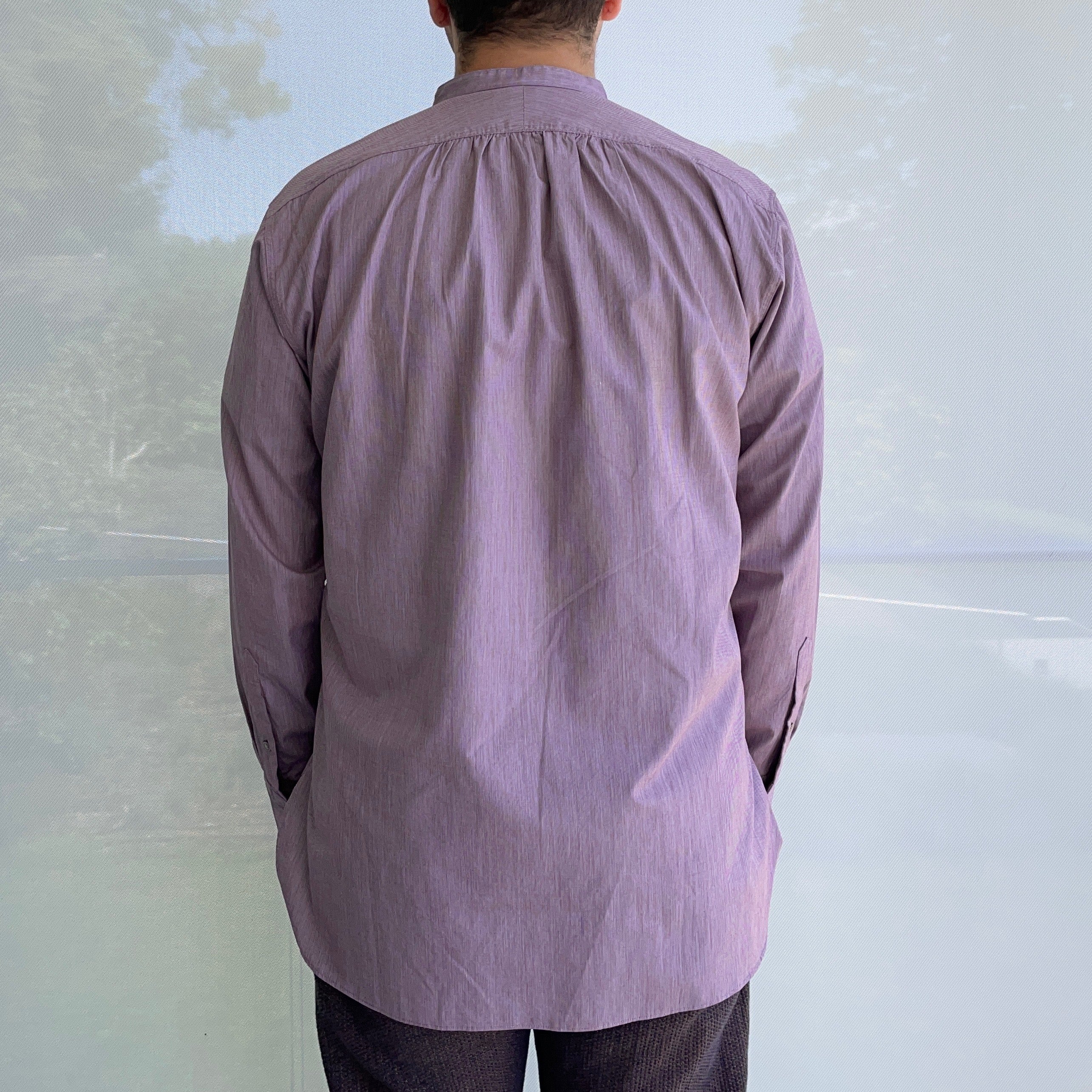 "Livingstone" Cotton Shirt in Burgundy - Tempo